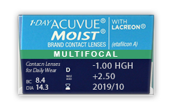 Acuvue Moist multifocal measurements
